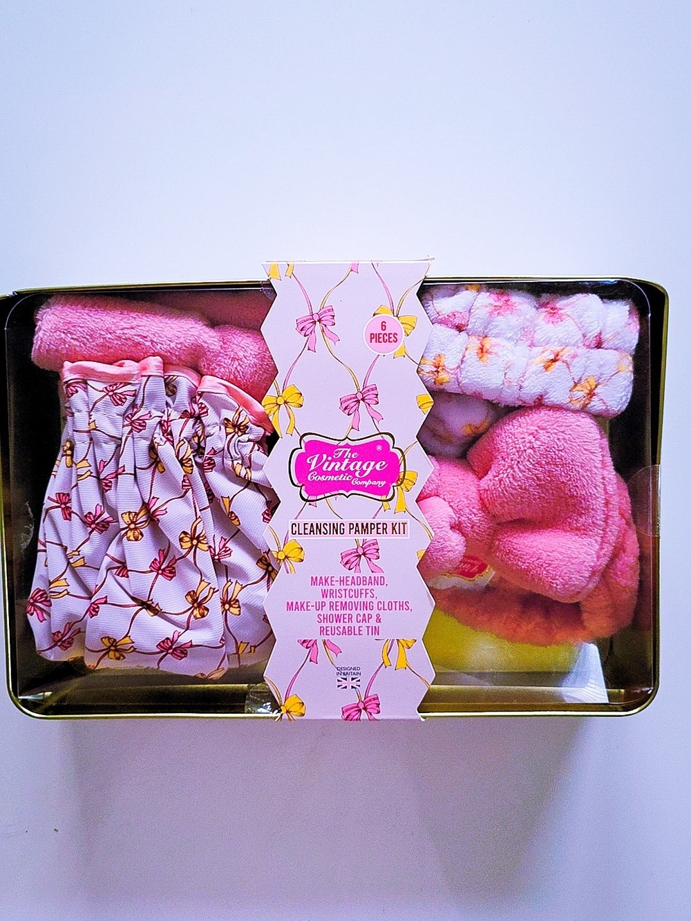 Pink Cleansing Pamper Kit - 6 Piece Women Skincare Tools Set